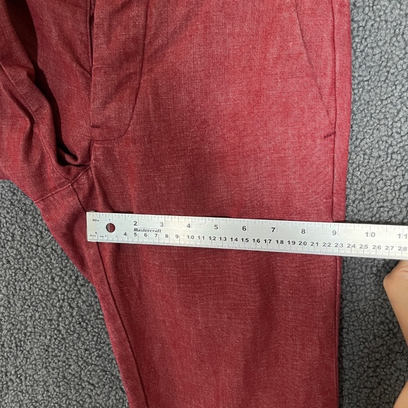 Gustin Chambray Slim Fit Chino Pants - Men's Size 29*29 - Red - Picture 6 of 11